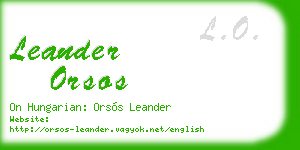 leander orsos business card