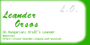 leander orsos business card